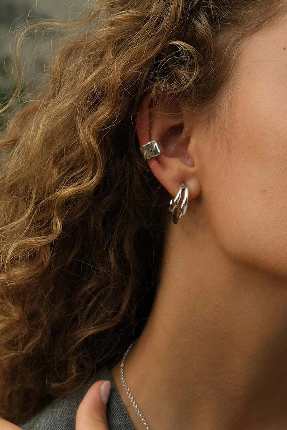 Double Hoops Silver - Image 2