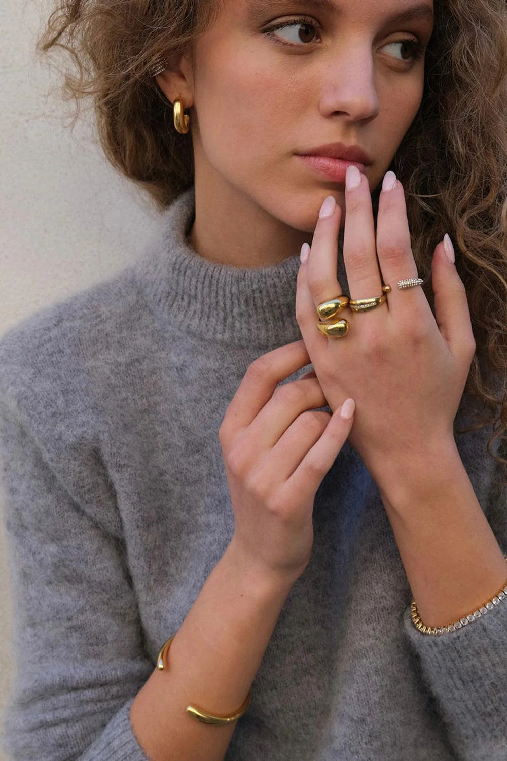 Chunky Drop Ring Silver - Image 3