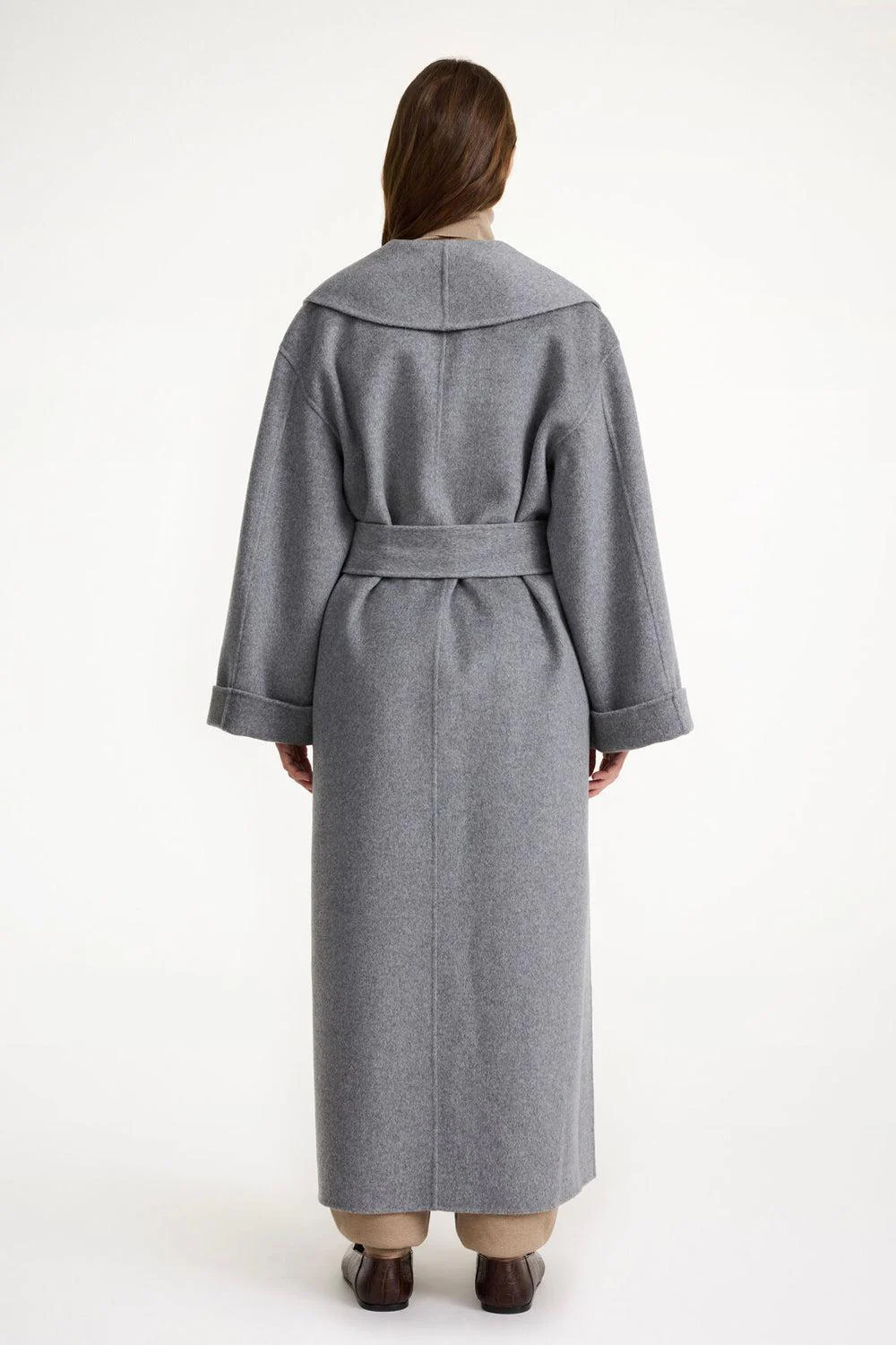 Trullem Wool Coat Grey Brown Melange - Image 3