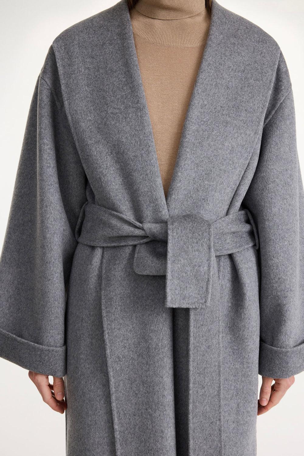 Trullem Wool Coat Grey Brown Melange - Image 4