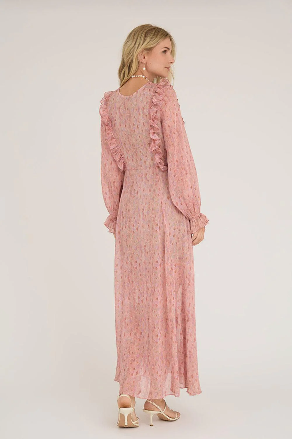 Flounce dress Old Rose - Image 4