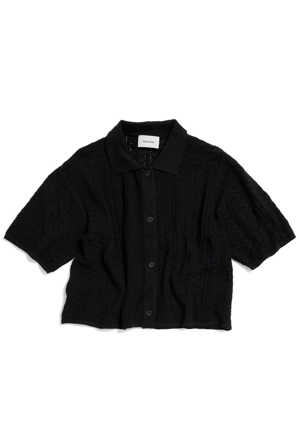 Kelp Crochet Shirt Black
