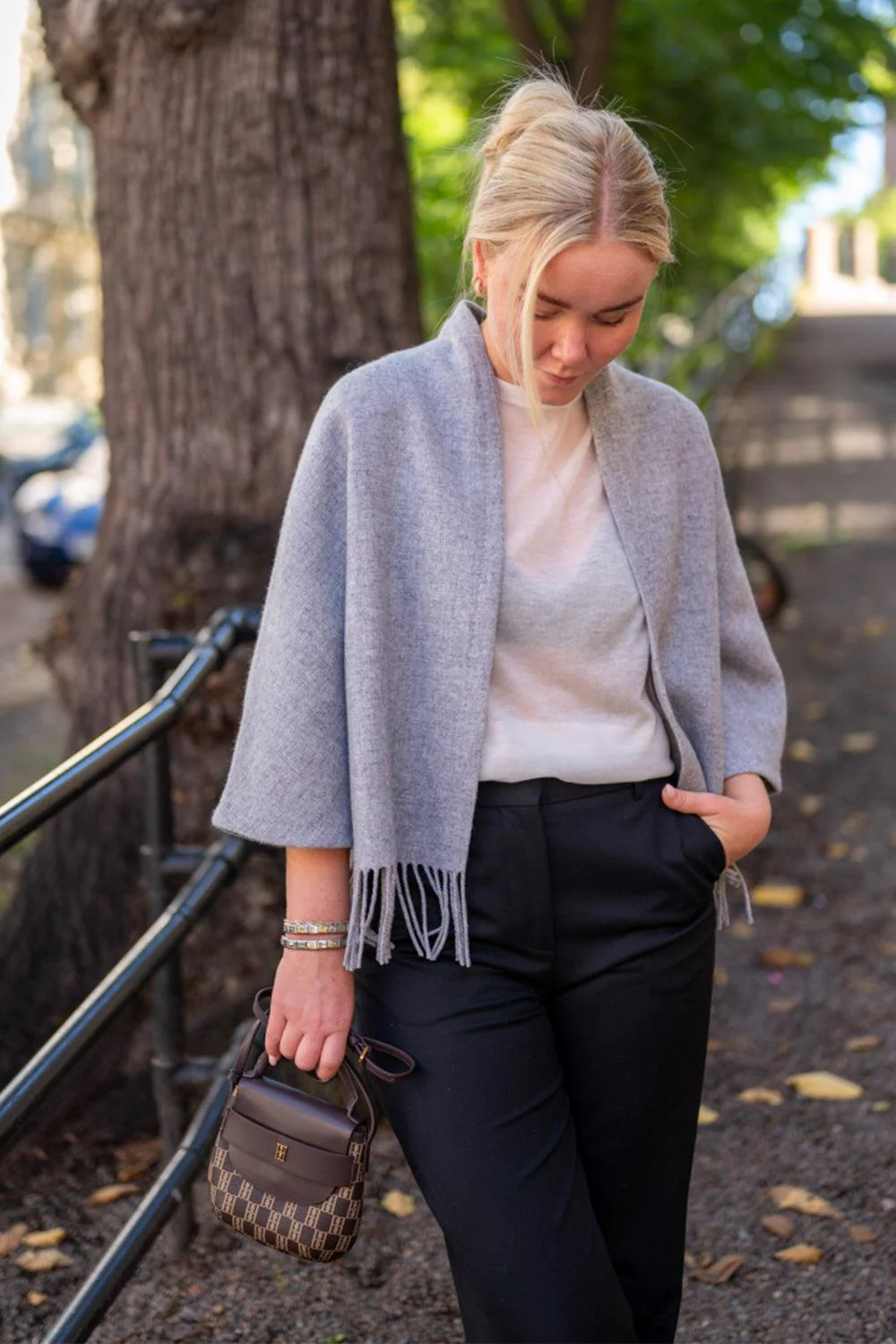 Keyla Lambswool Jacket Lt. Grey Mel - Image 3