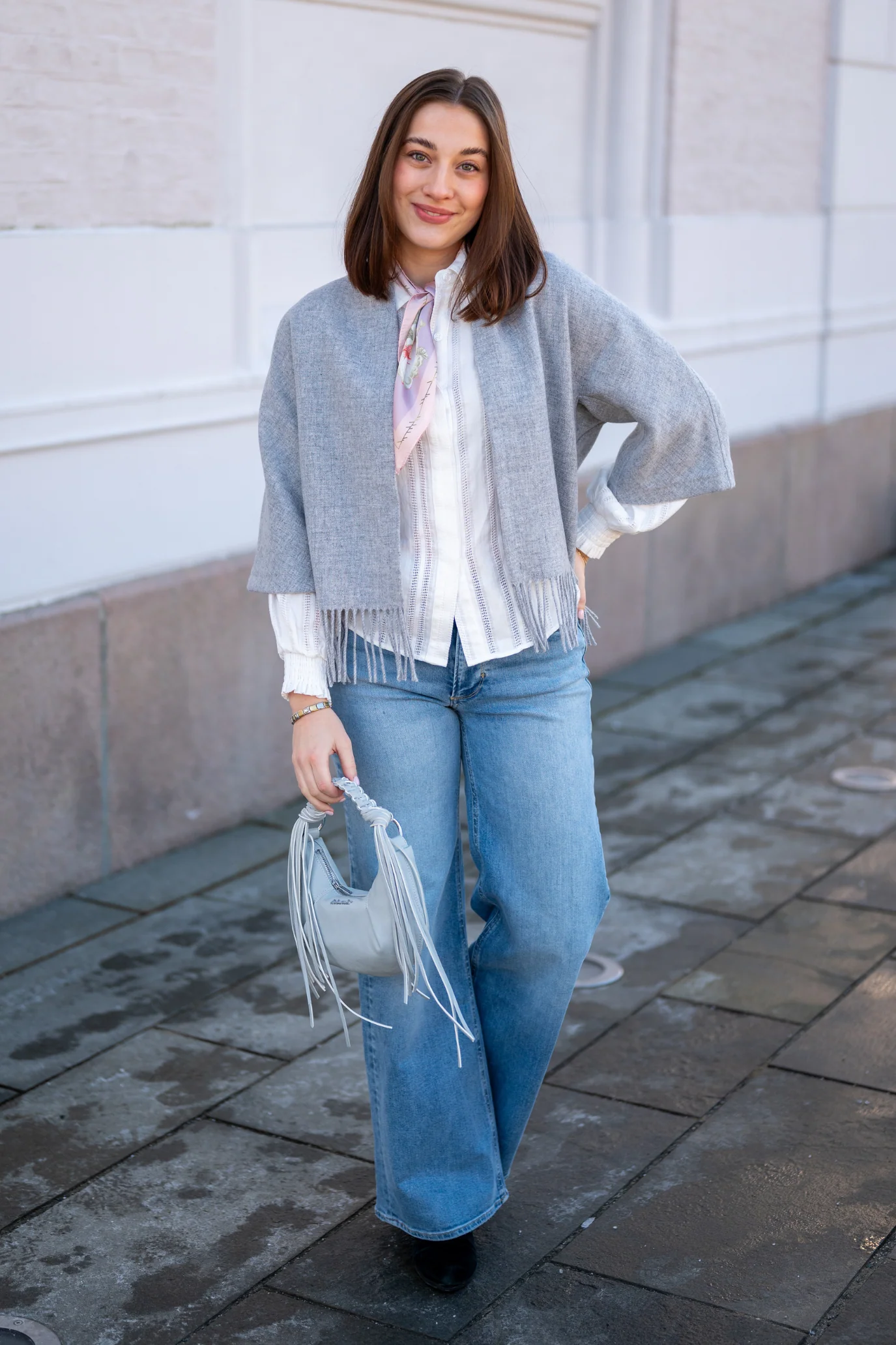 Keyla Lambswool Jacket Lt. Grey Mel - Image 5