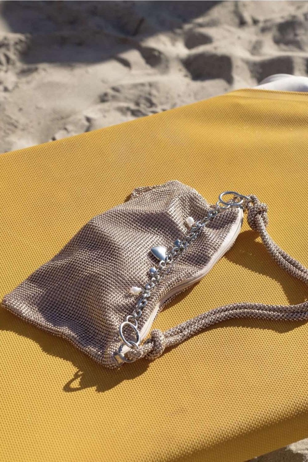 Chain W Plain Heart Bag Charm - Image 2