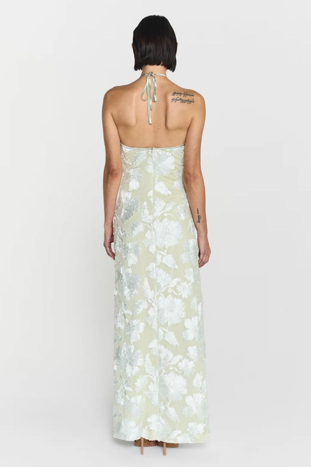 Rose Dress Pale Green - Image 4