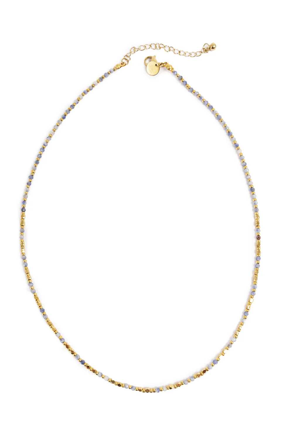 Tiny Beads Necklace Light Blue