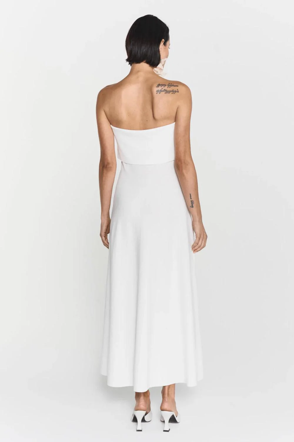 Clementina Midi Dress Off White - Image 4
