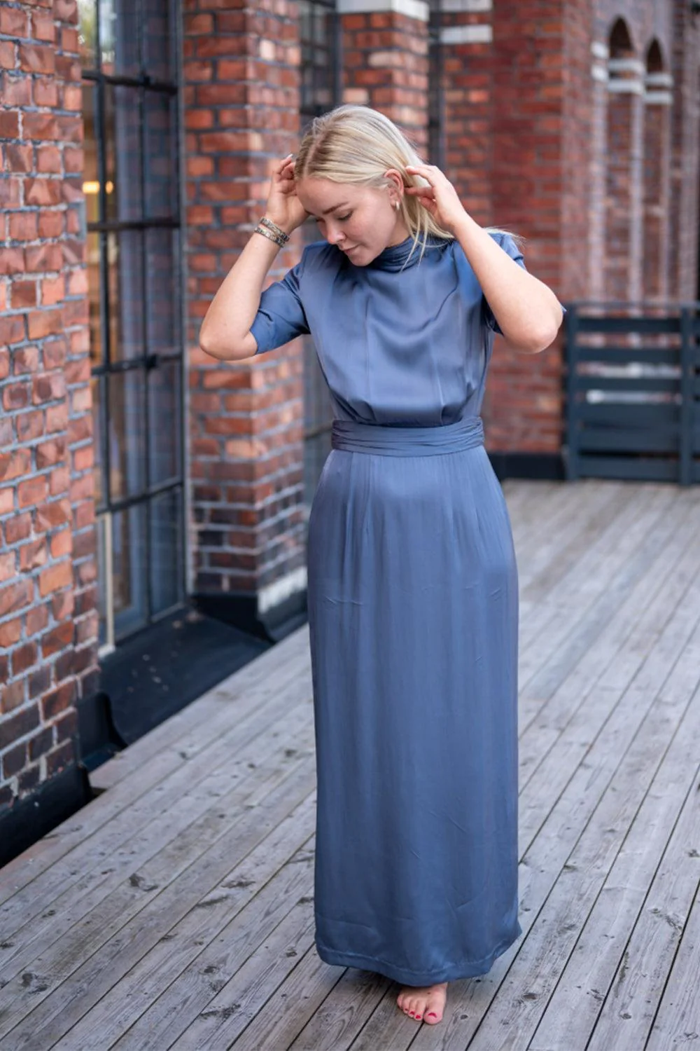 Beronia Dress Mid Blue - Image 2