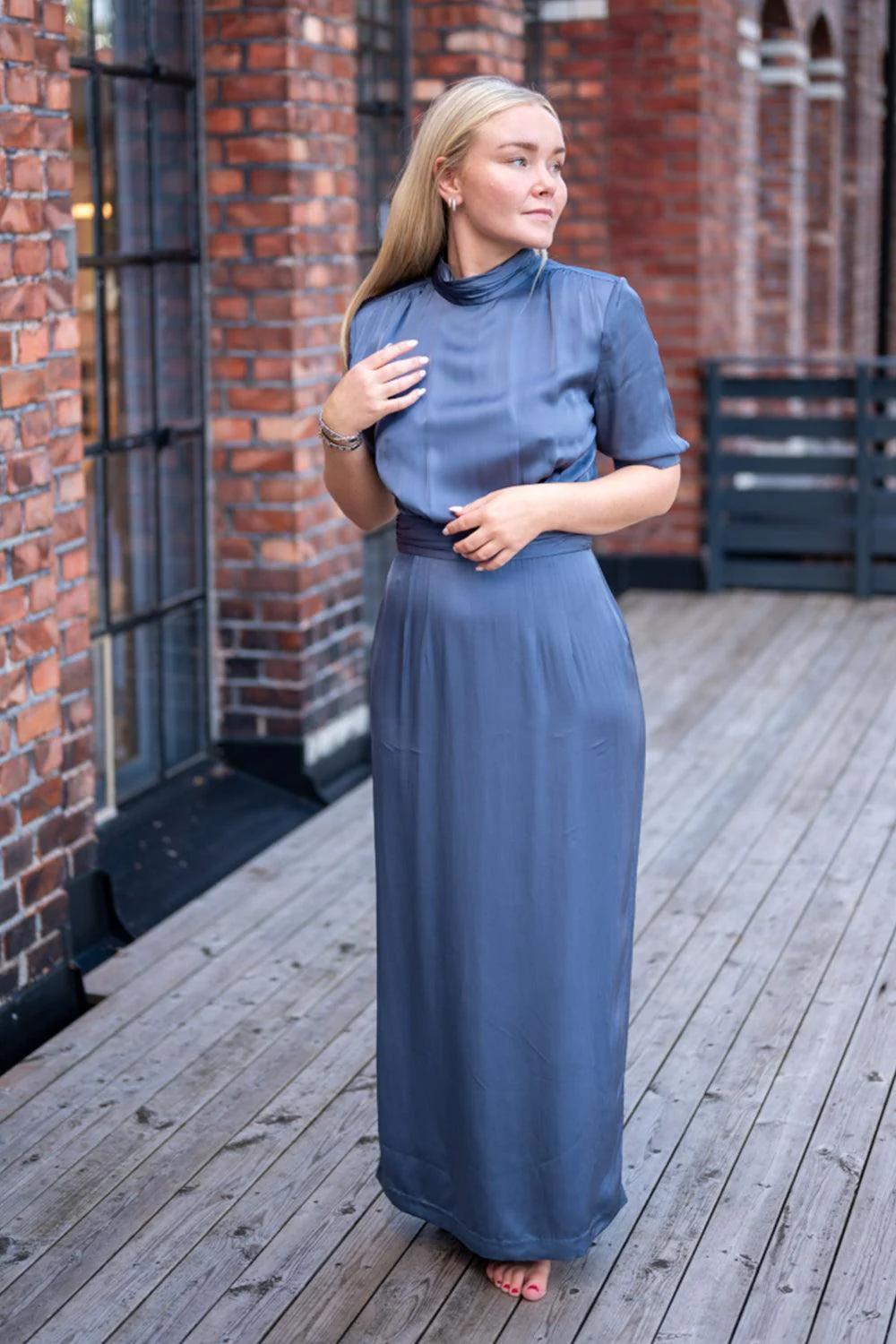 Beronia Dress Mid Blue - Image 3