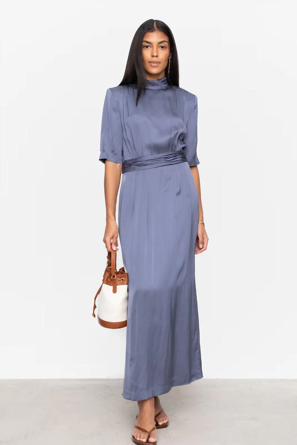 Beronia Dress Mid Blue - Image 5