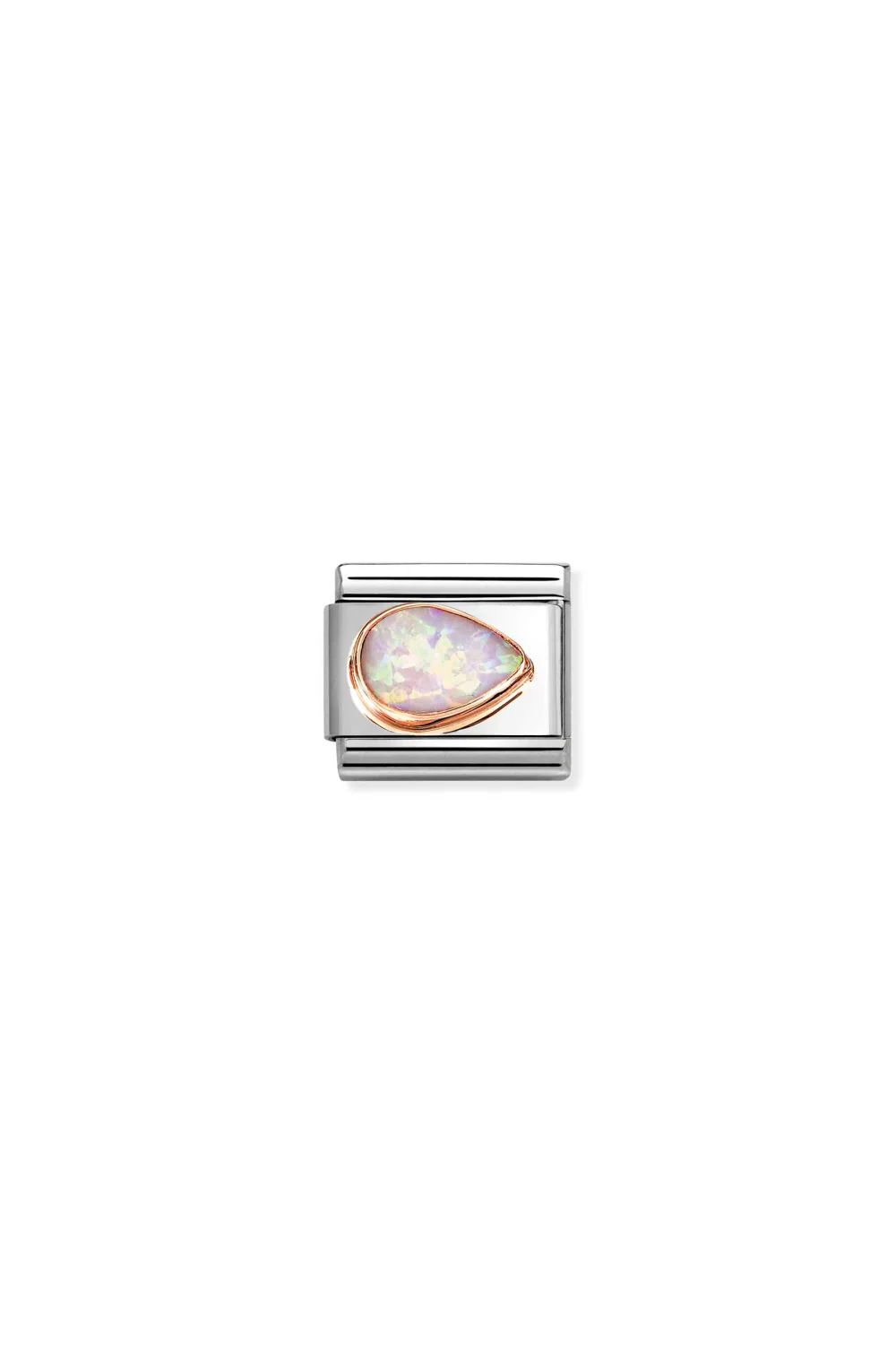 FACETED RIGHT DROP pink opal