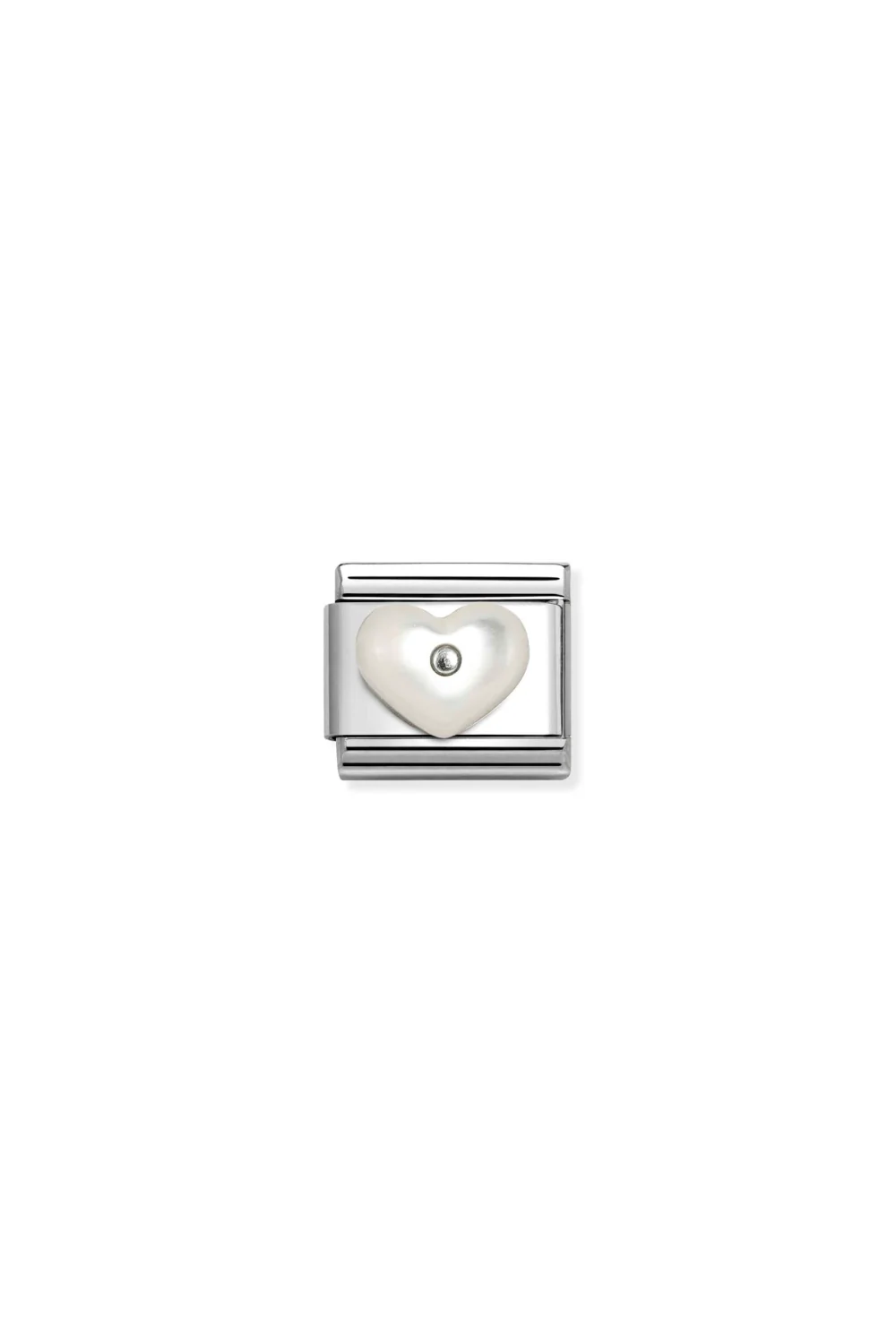 STONE SYMBOLS 18k Gold & White Mother of pearl Heart