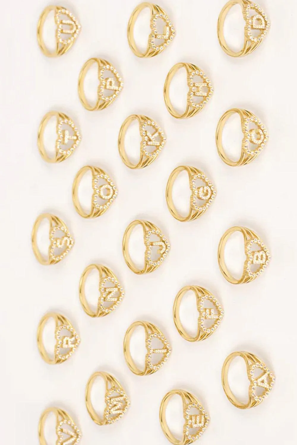 Letter Ring E Gold - Image 3