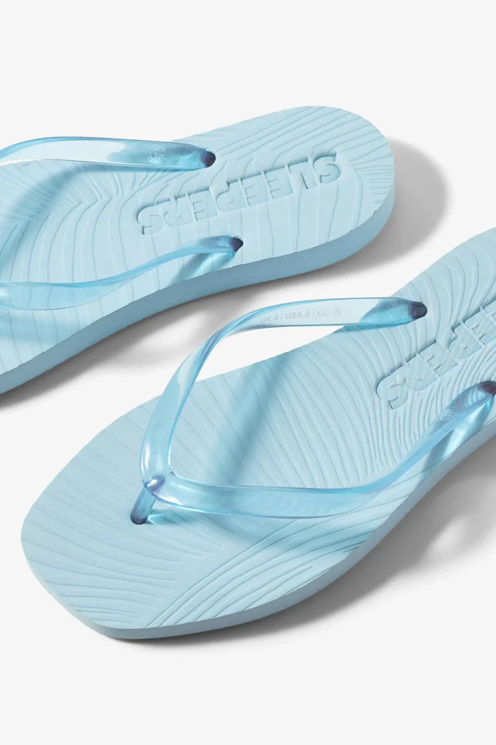 Sleepers Tapered Platform Transparent Blue flip flop - Image 2