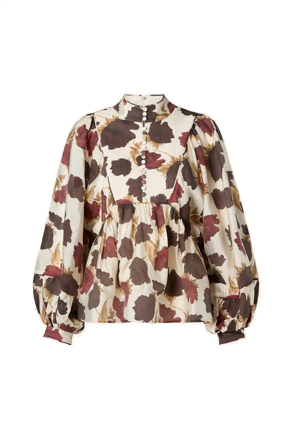 Pernilla High Neck Ballon Sleeve blouse - Image 4
