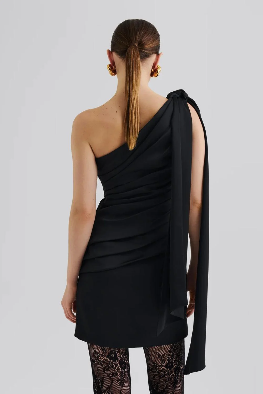 Nelly Draped One Shoulder Mini Dress - Image 4