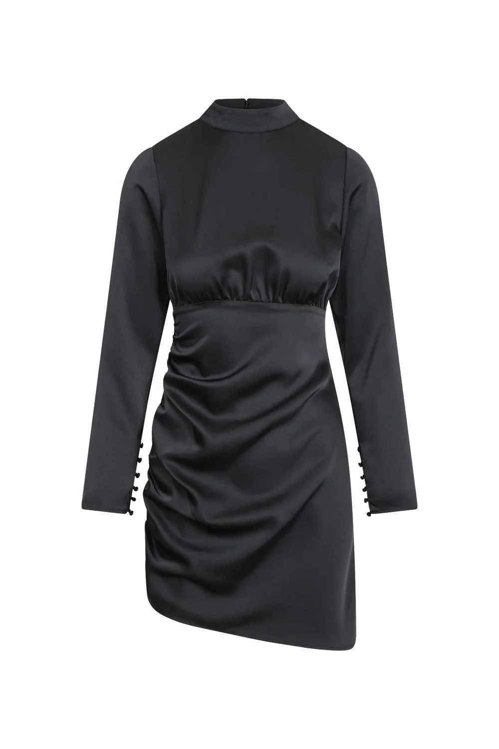 Isabel Dress Black Satin Party Dress