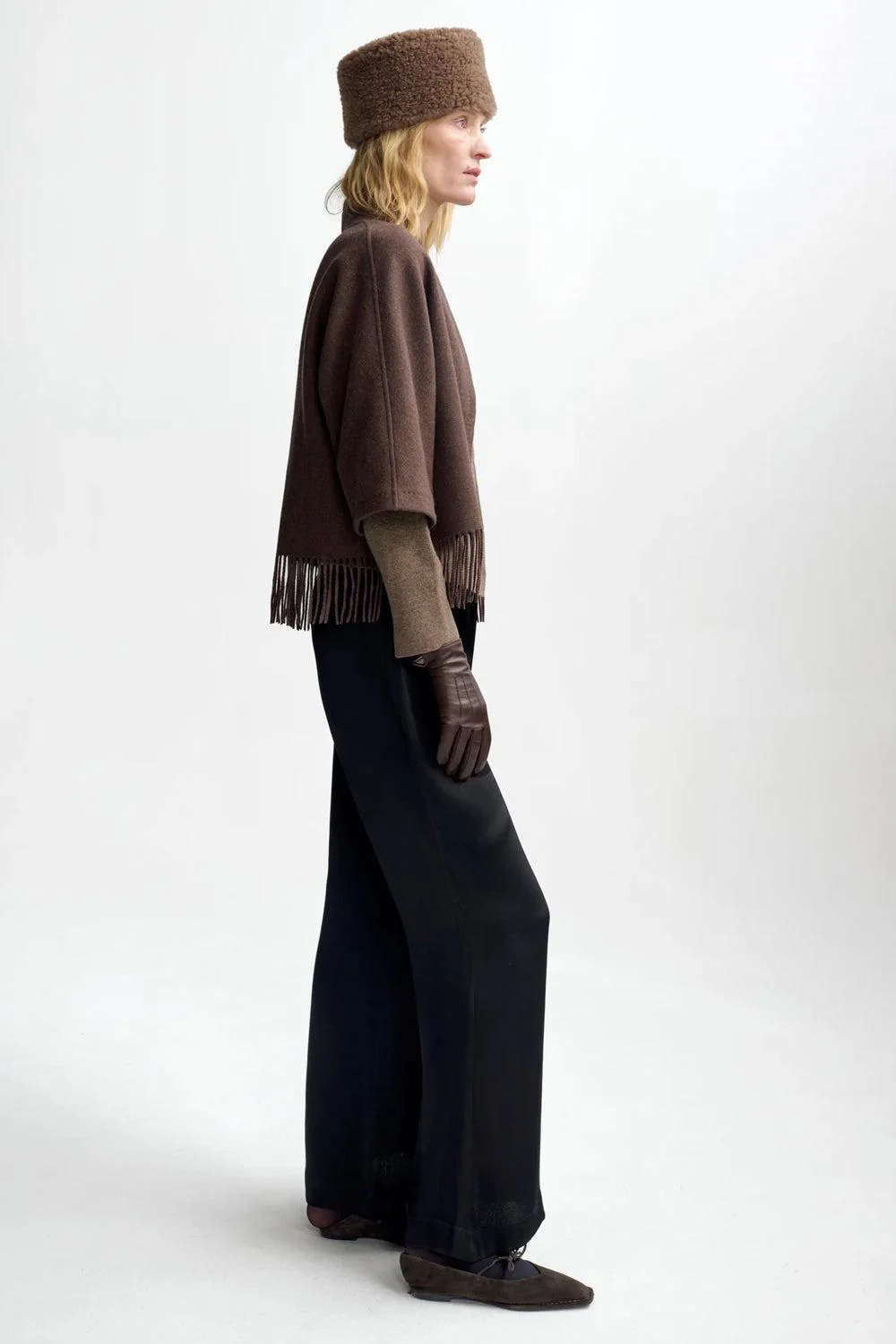 Keyla Lambswool Jacket Brown - Image 3