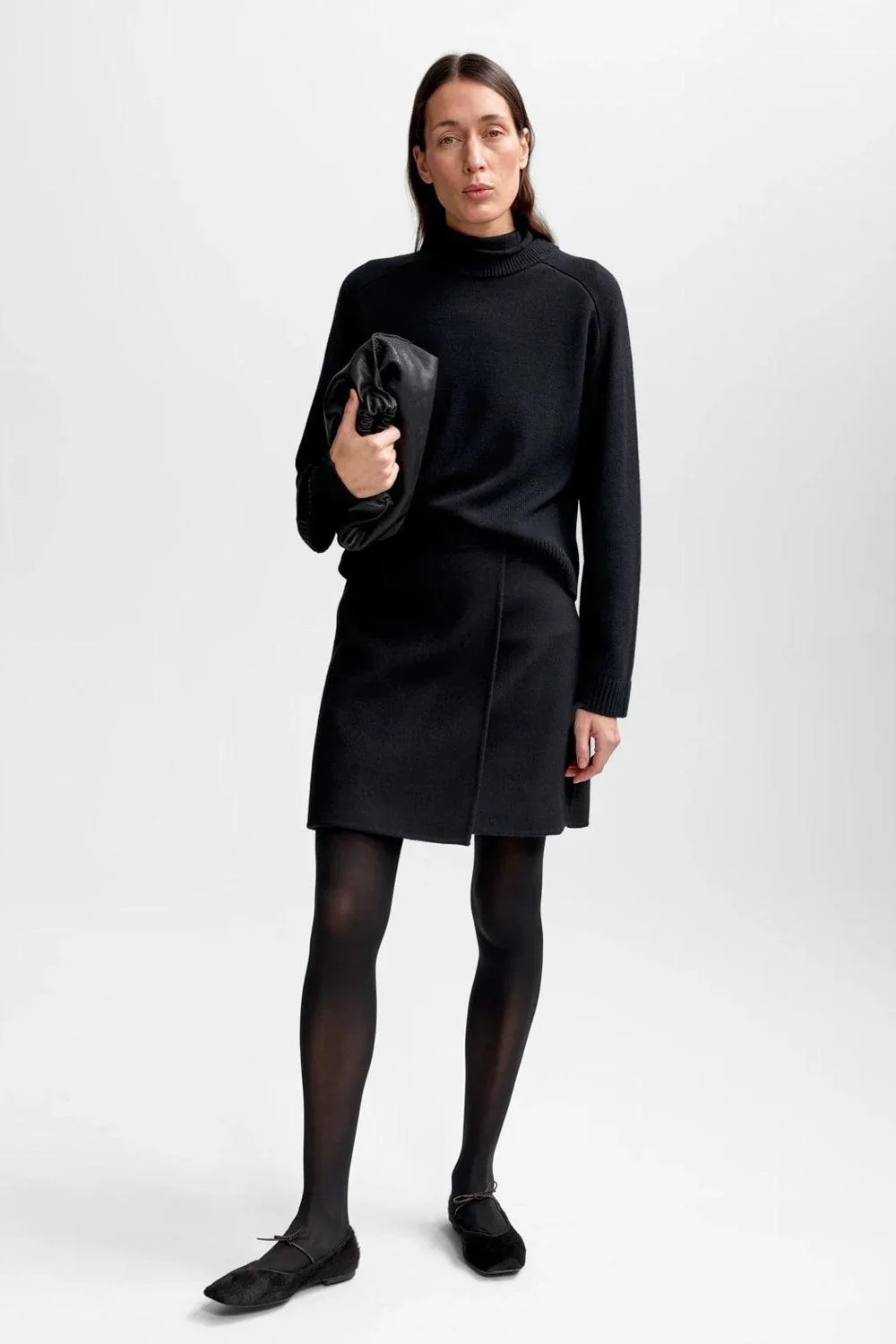 Kaia Wool Skirt Black - Image 2