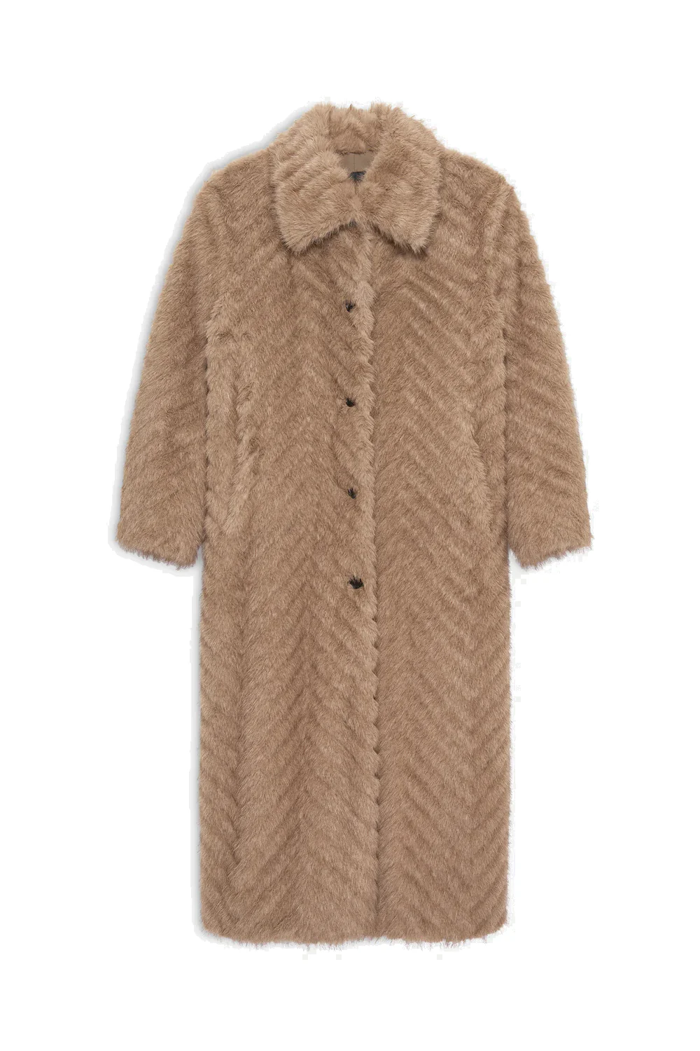 Scarlet Faux Mink Zigzag Camel