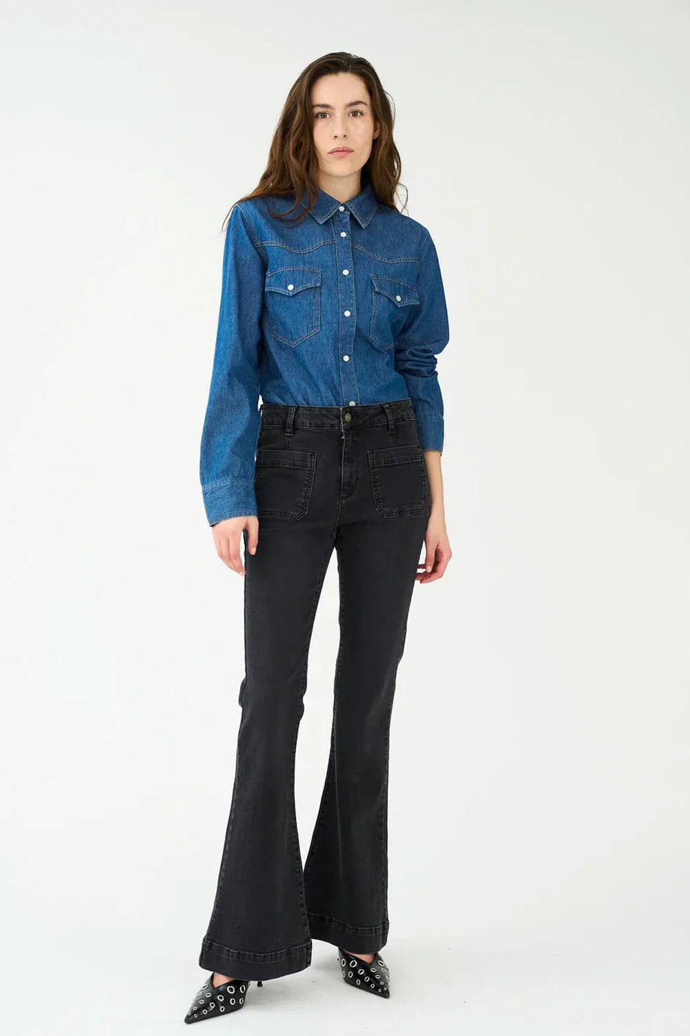 Ann Charlotte Jeans Wash Andora Black 32" - Image 2
