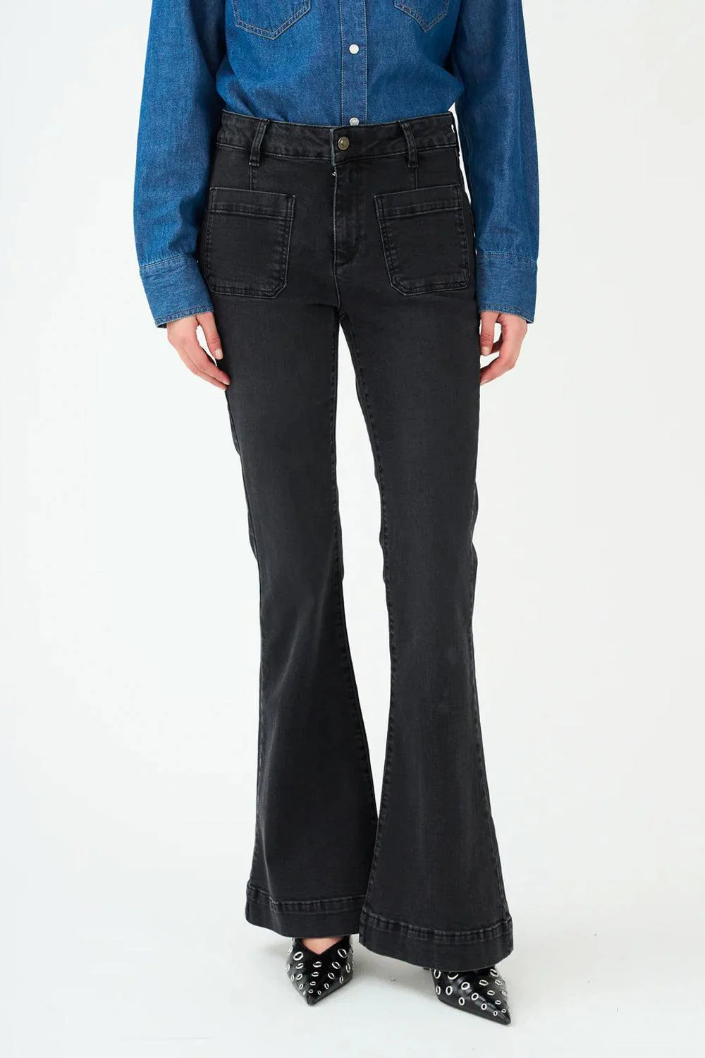 Ann Charlotte Jeans Wash Andora Black 32" - Image 4