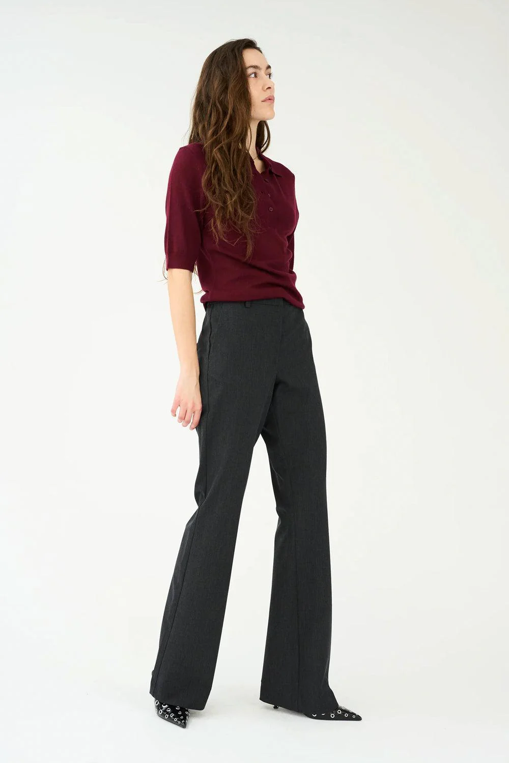 Andrea Flare Pant Grey 32" - Image 2