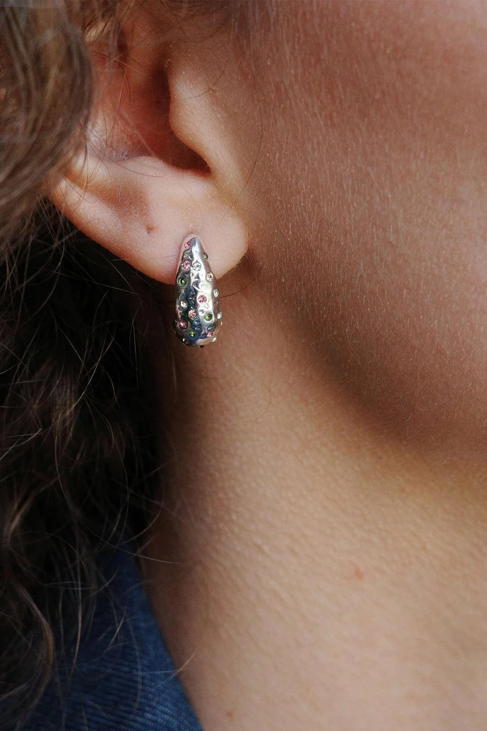 Shimmer hoops Silver - Image 2