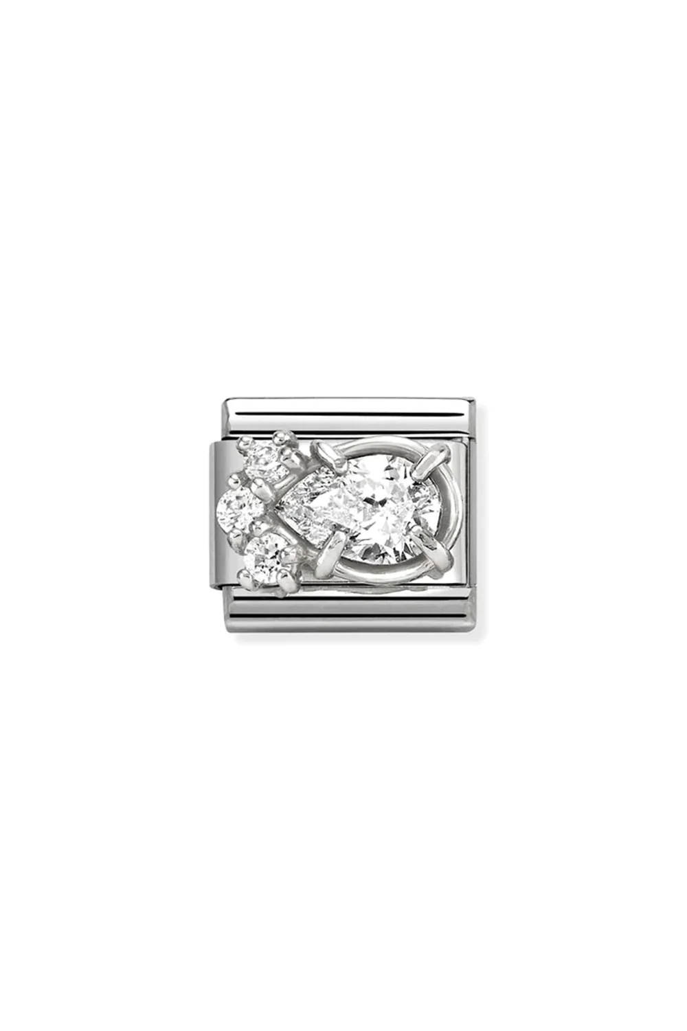 Classic cz & 925 Sterling Silver White Drop