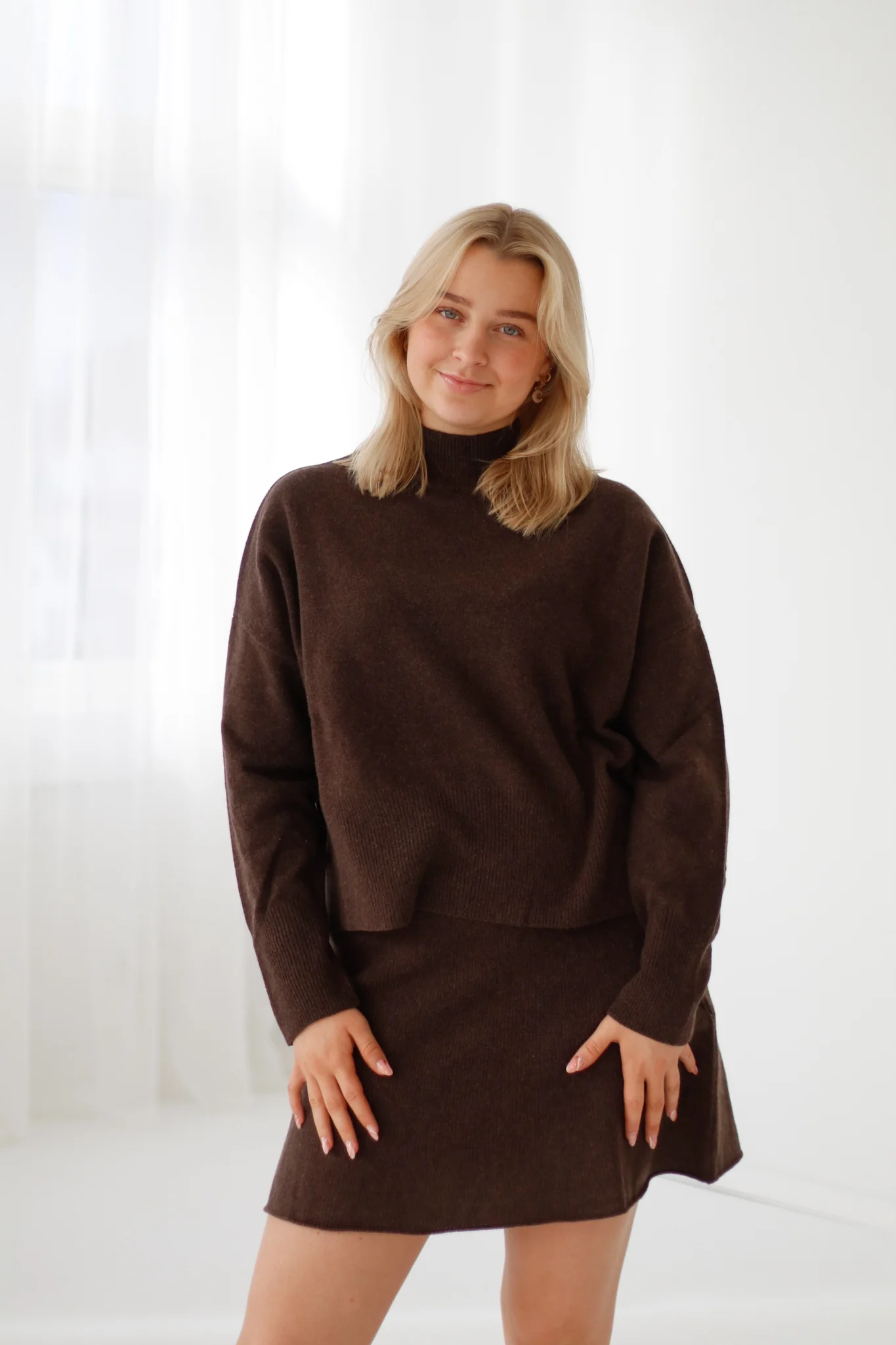Villa Skirt DK Brown Melange - Image 2
