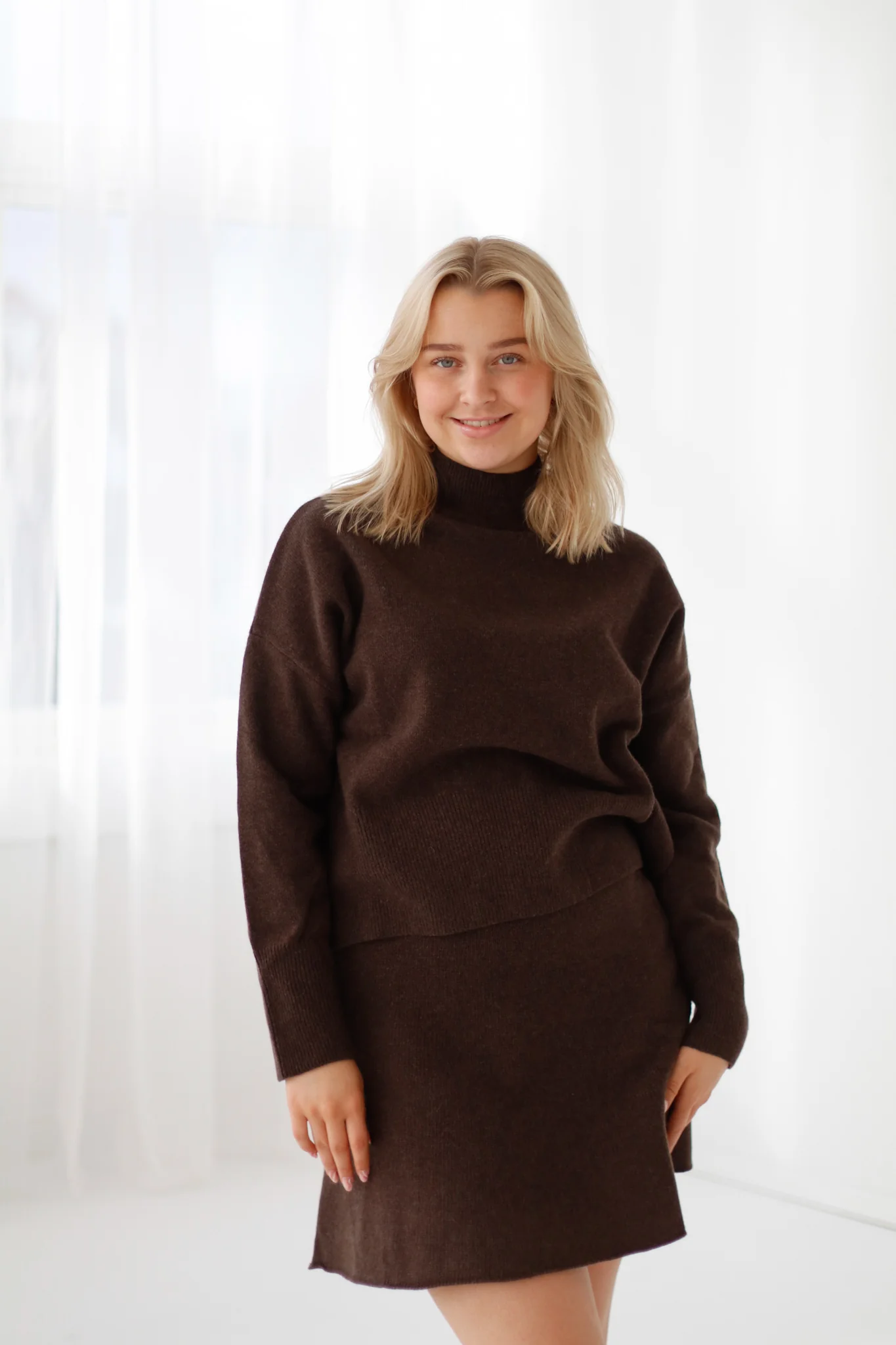 Villa Skirt DK Brown Melange - Image 3