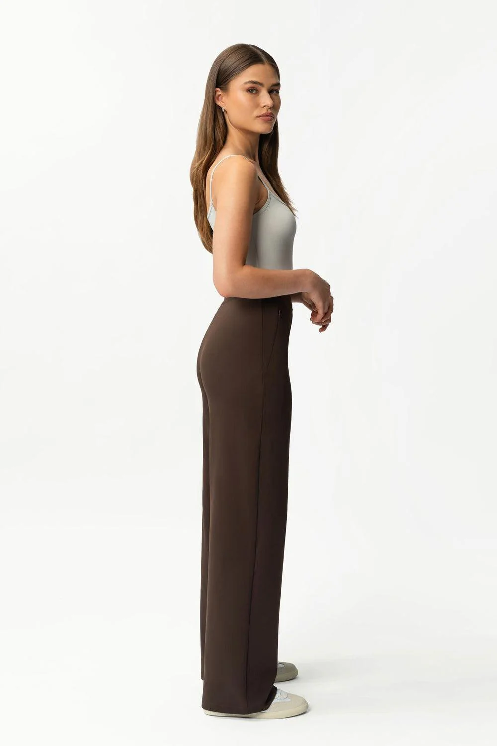 Asana Relaxed Straight Pant Dark Brown 30" - Image 3