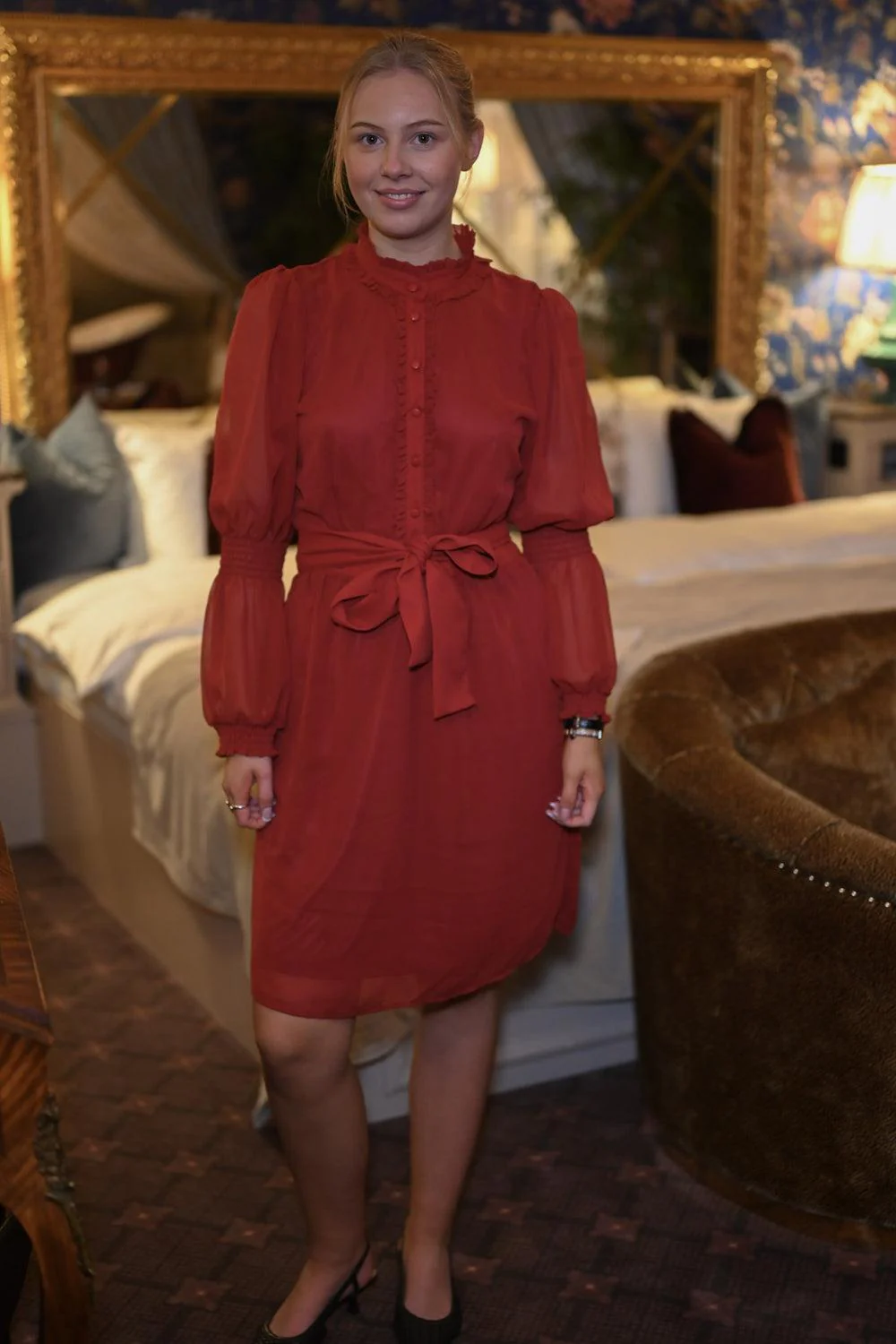 Siri short Dress Bourgund