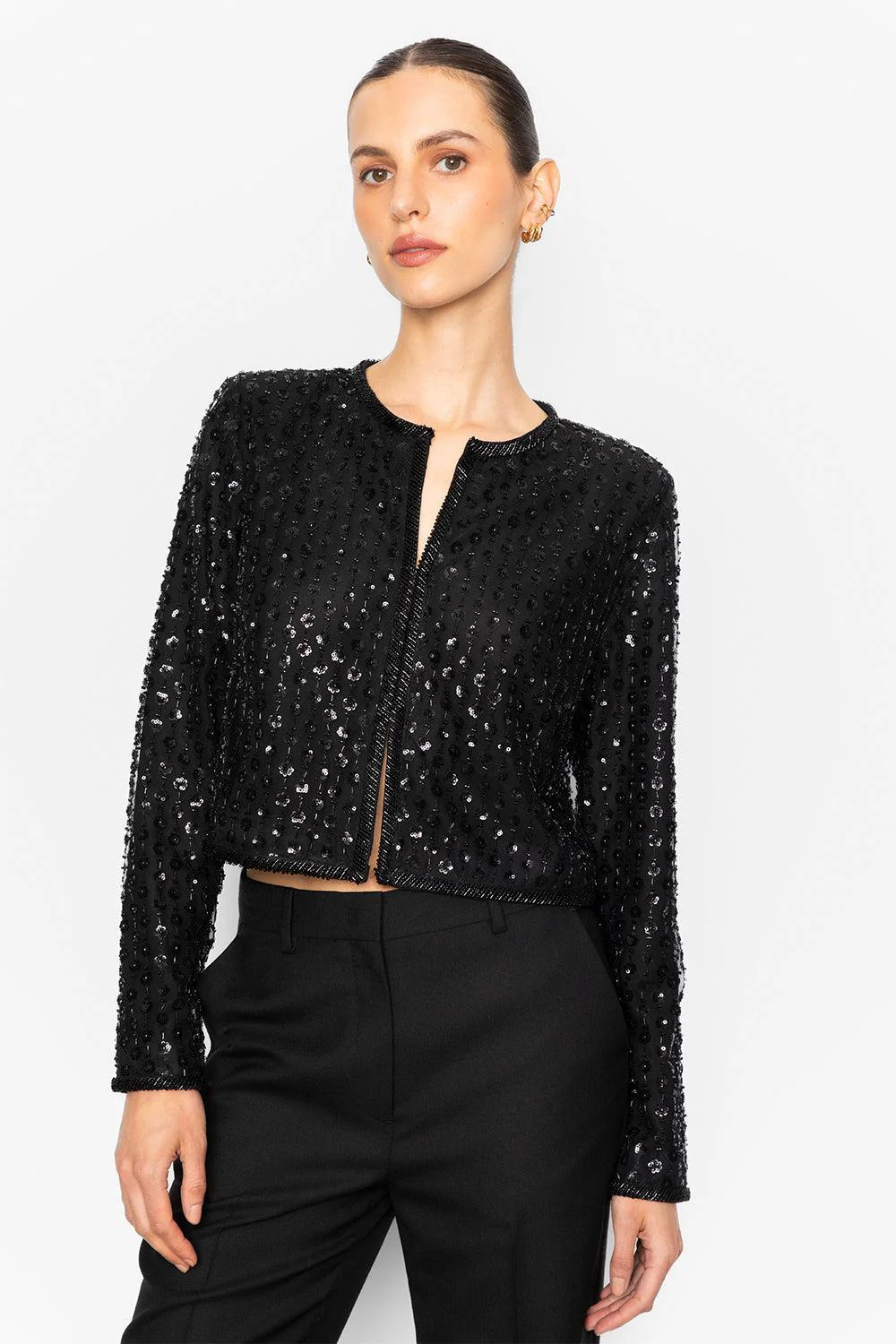 Francine Beaded Jacket Black - Image 2