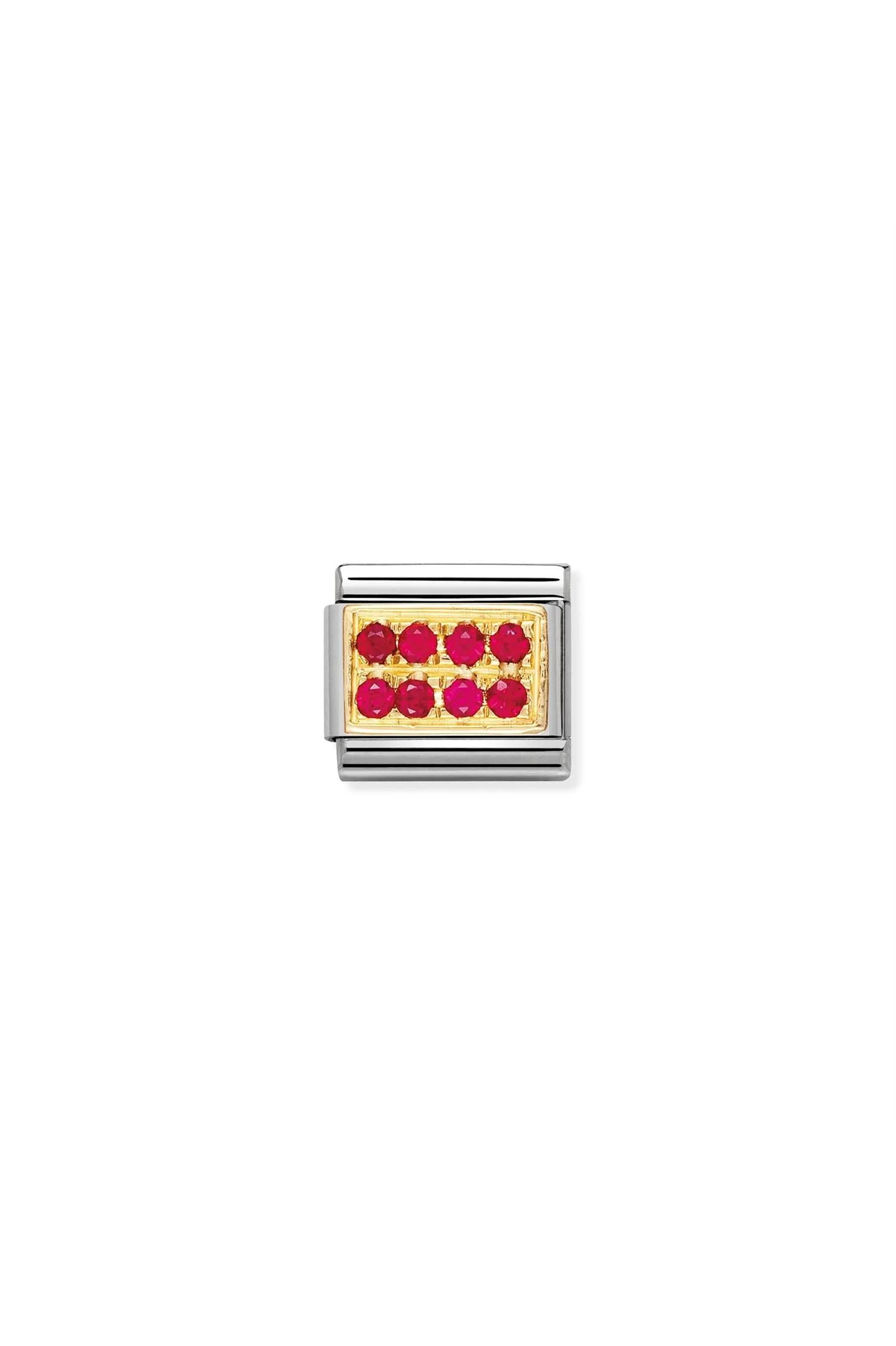 PAVE 18k gold and CZ Red