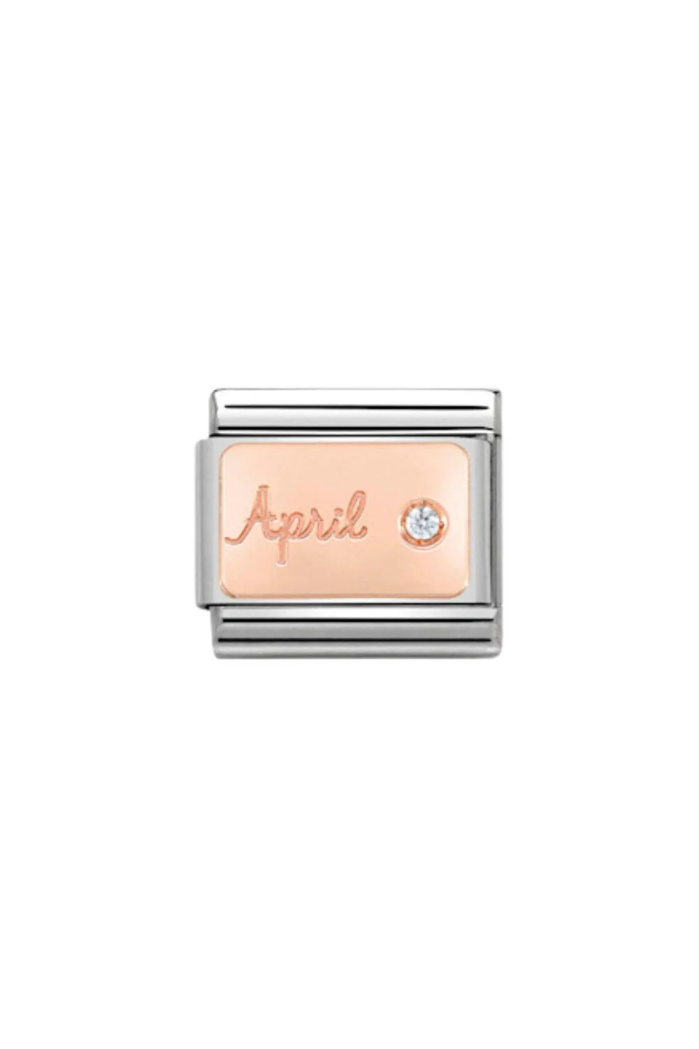 Stones 9K Rose Gold April birthstone Diamond