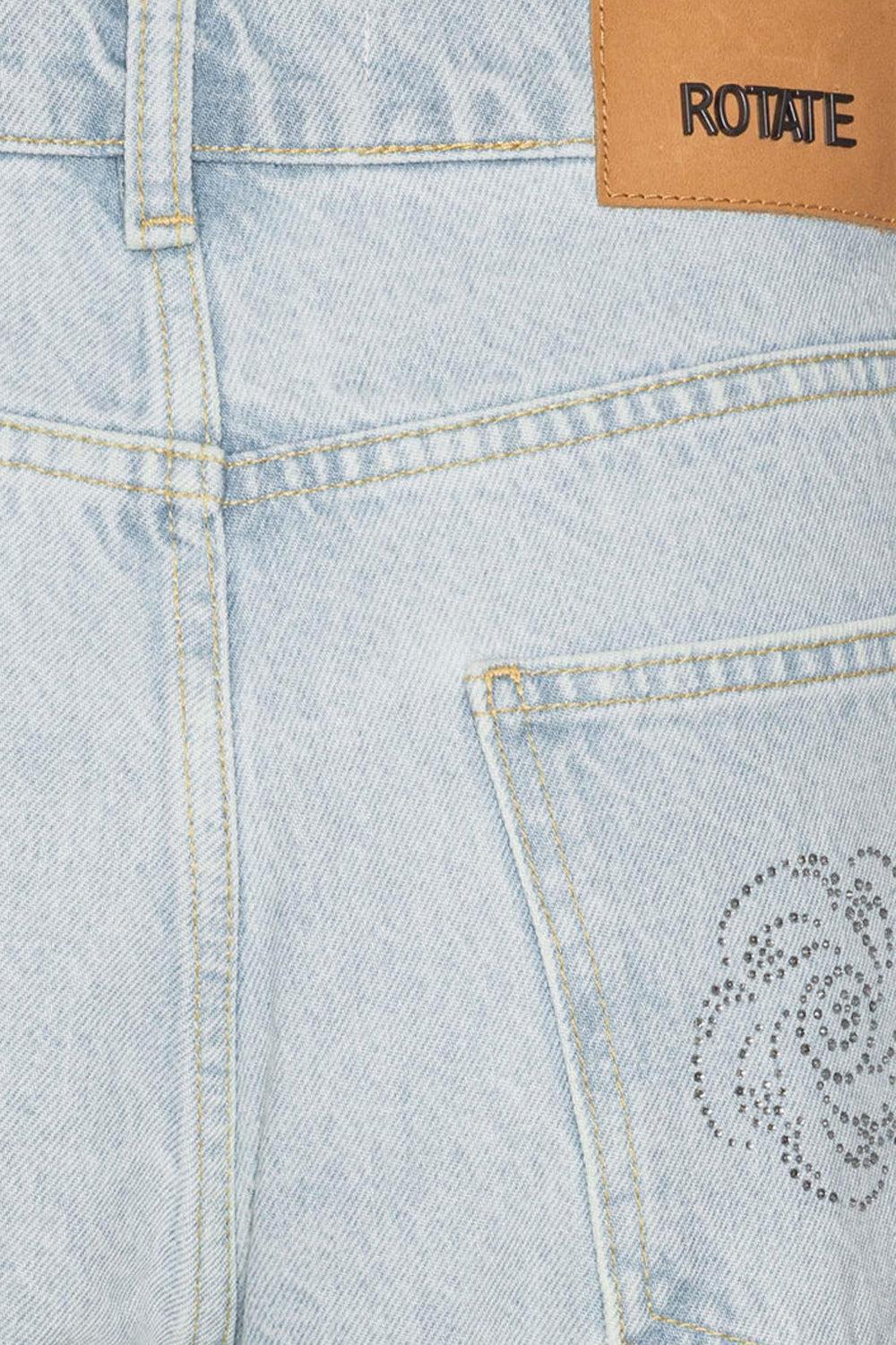 Washed Twill Stud Jeans Rotate - Image 4