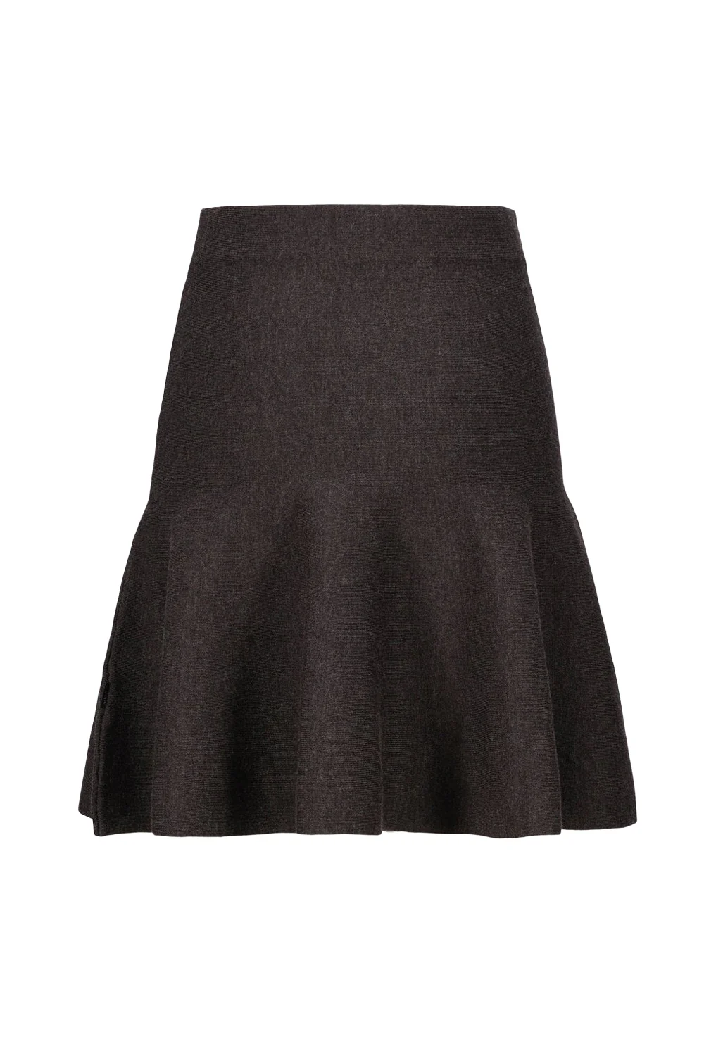 Triny Merino Skirt Dark Brown Melange - Image 2
