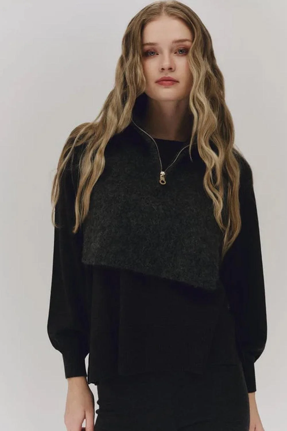 Belinda Chunky High Neck Charcoal - Image 5