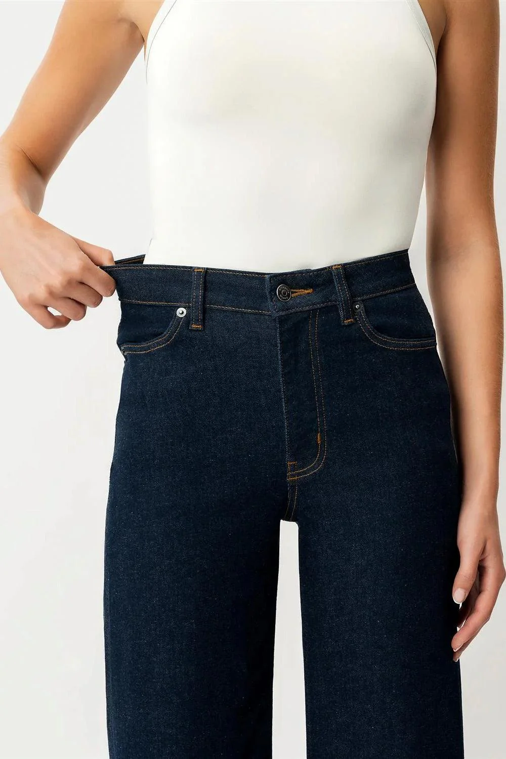 Wide ComfortDenim Jeans 32" Dark Blue - Image 3
