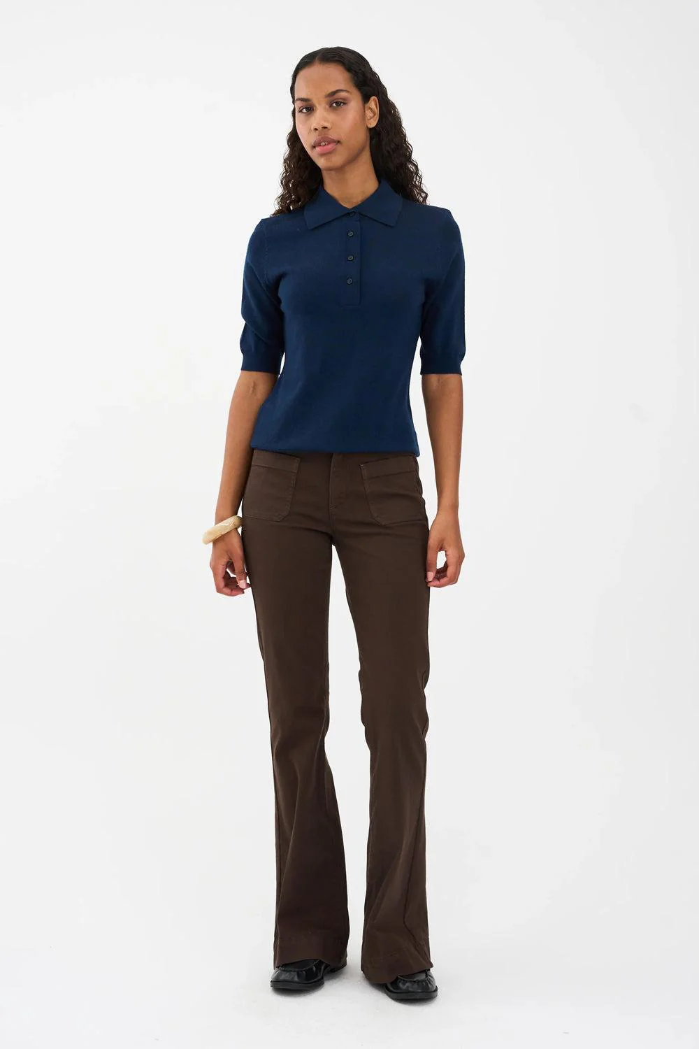 Ann Charlotte Jeans Wash Sava Espresso Brown 32" - Image 3