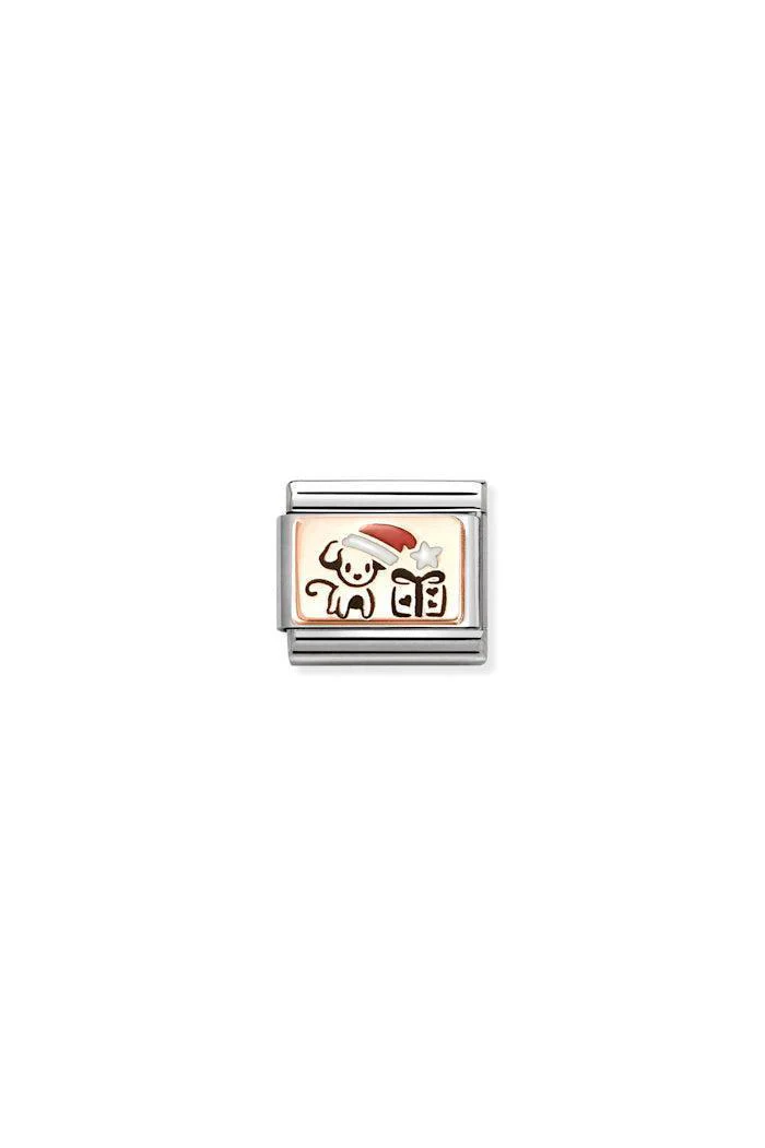 ZODIAC 9K Rose Gold & Enamel Dog with Gift Pack