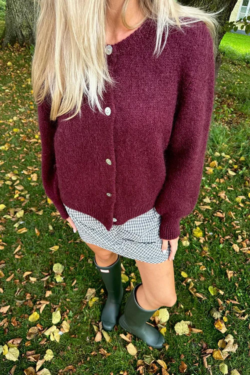 IdaIC Cardigan Bordeaux - Image 3