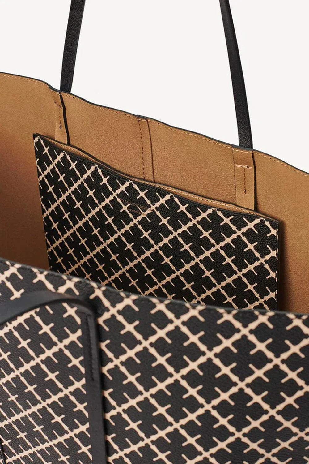 Abi printed Tote Bag Black - Image 2