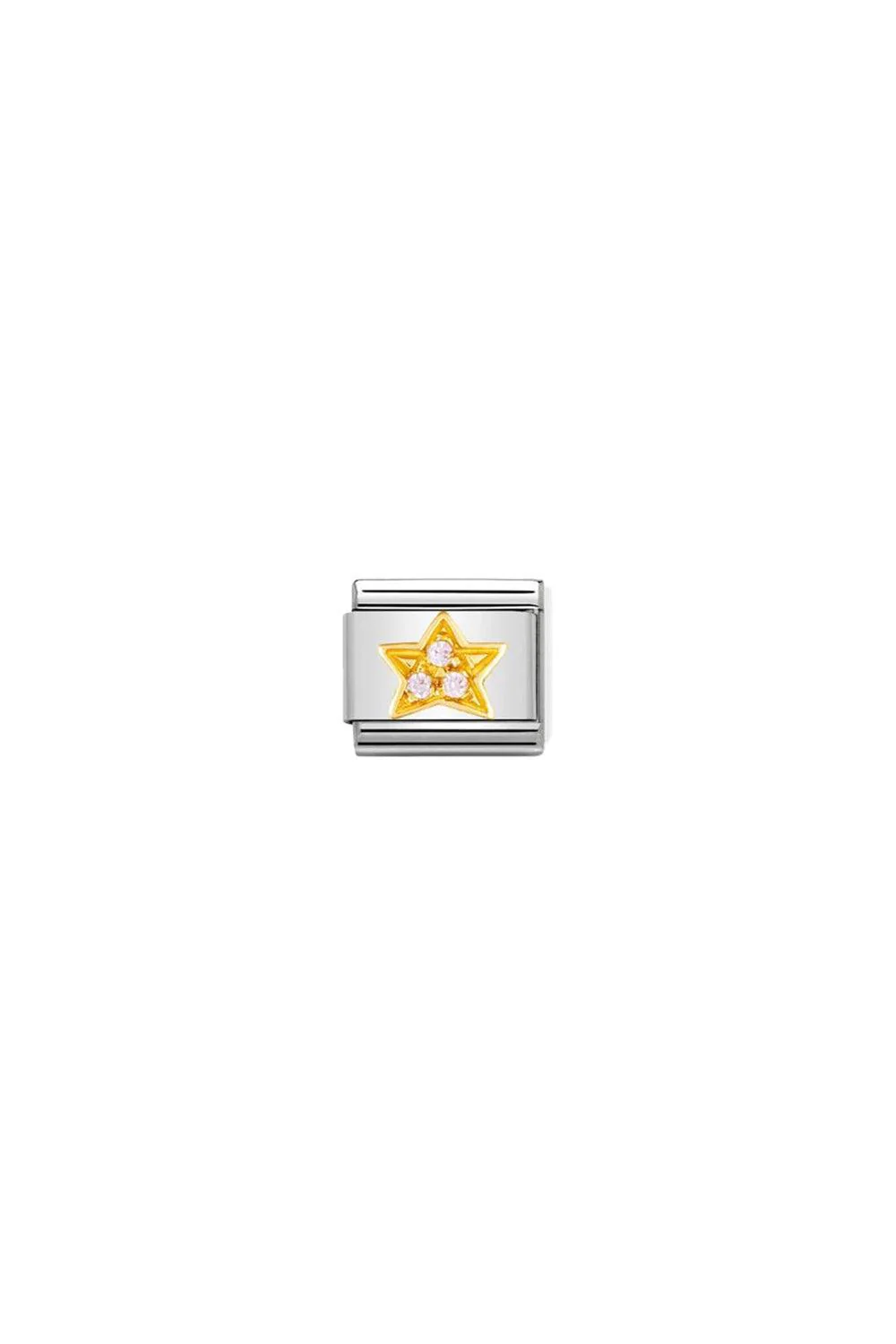FUN 18K Gold & CZ Pink star