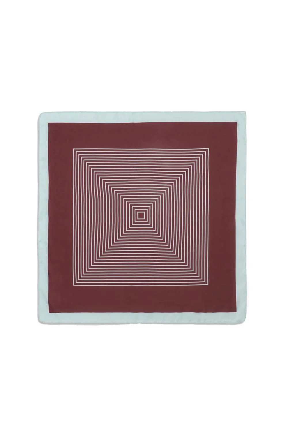 Classic Patterned Scarf White/Burgundy