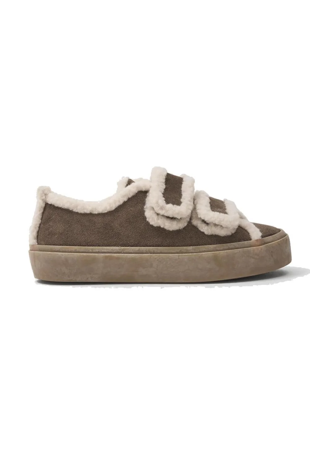 Shearling Low Velcro Dark Brown - Image 2