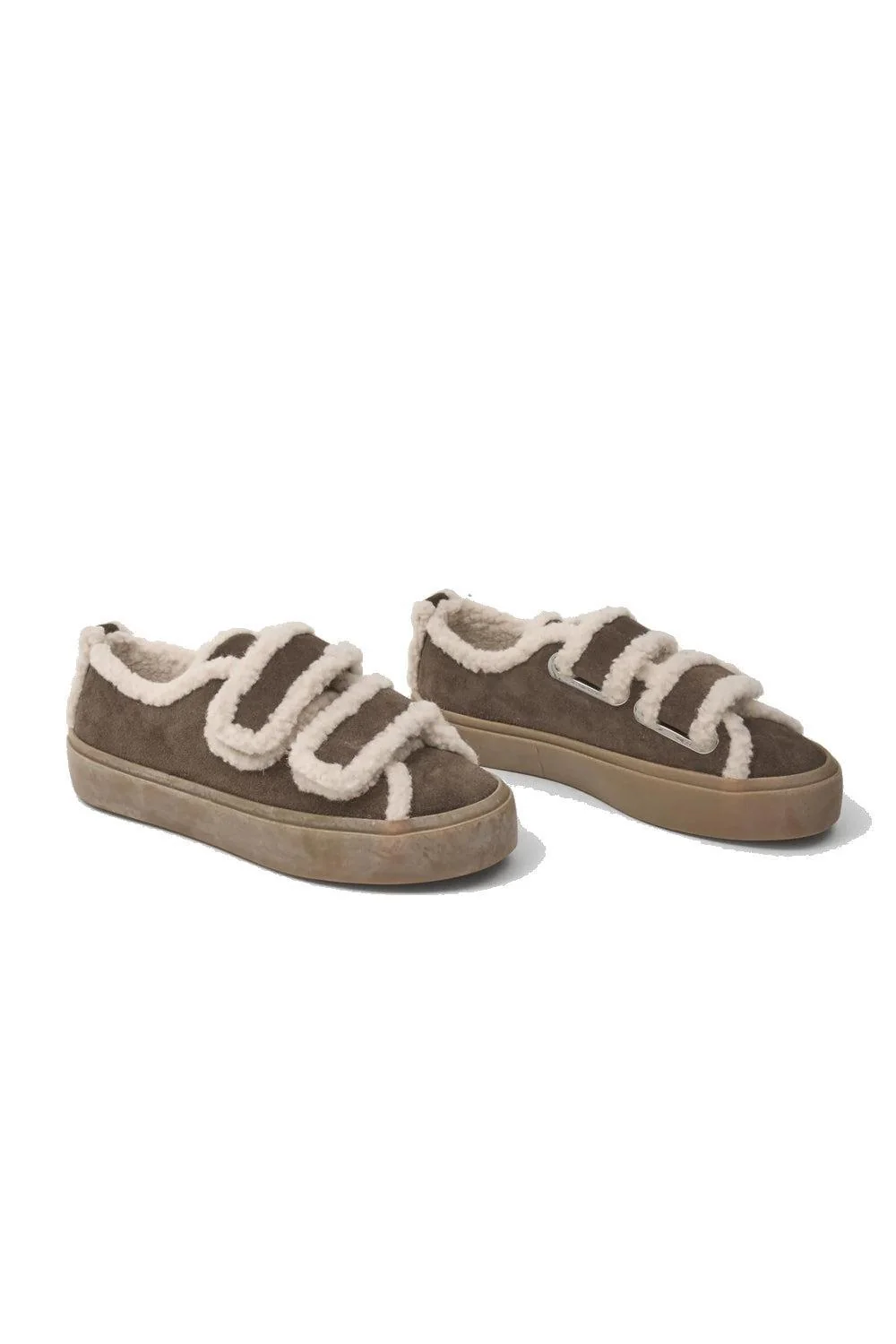 Shearling Low Velcro Dark Brown - Image 3