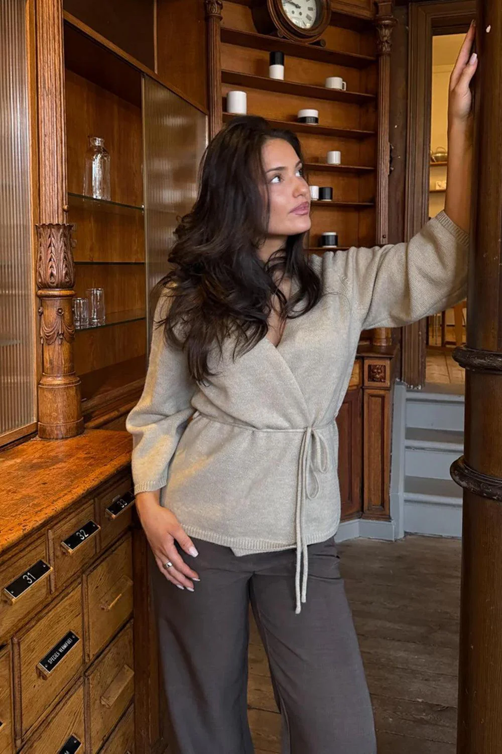 AnneIC Cardigan Beige - Image 2